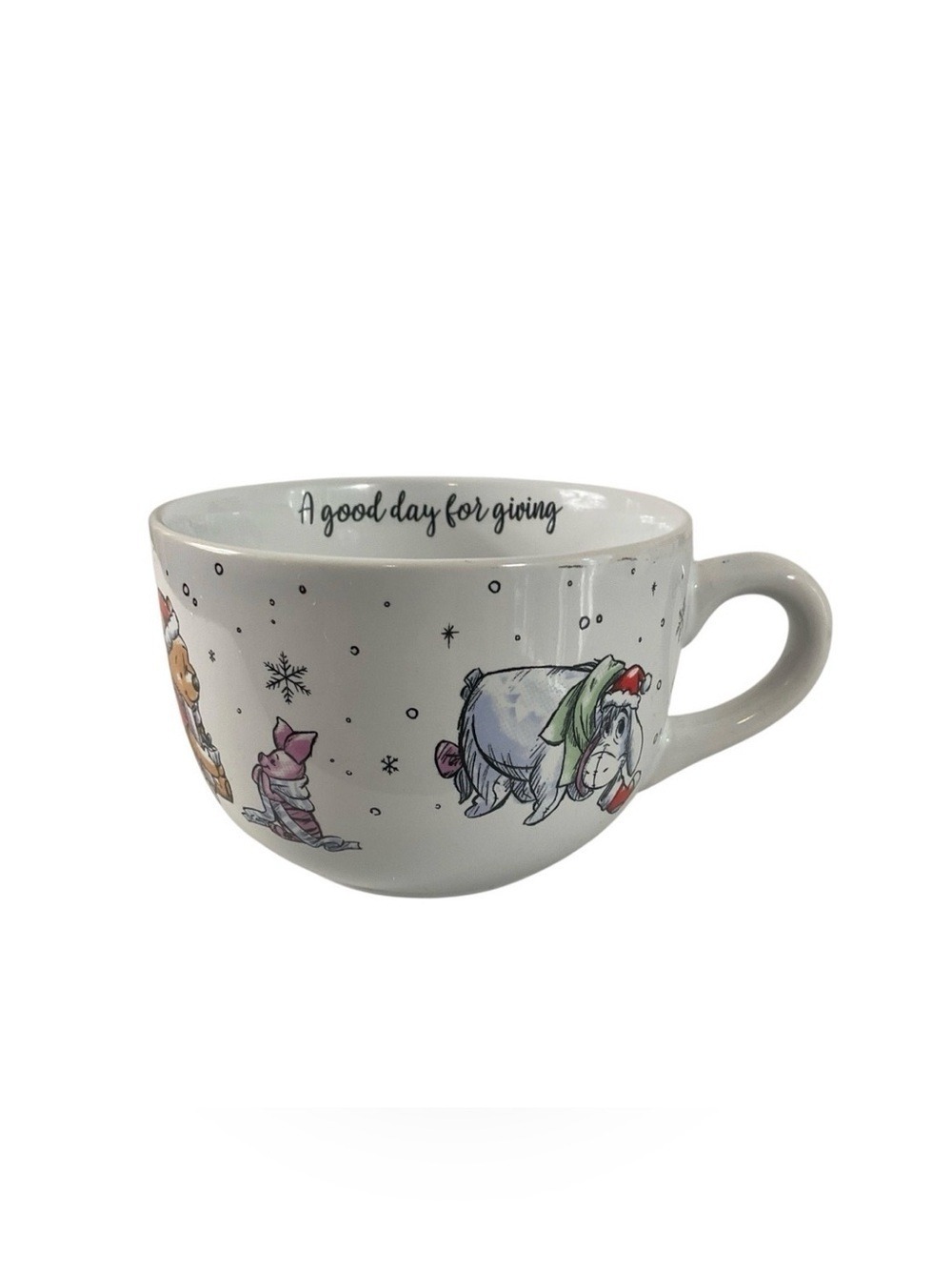 Disney Winnie the Pooh Christmas Coffee Mug Zrike Oversized Holiday Soup Mug